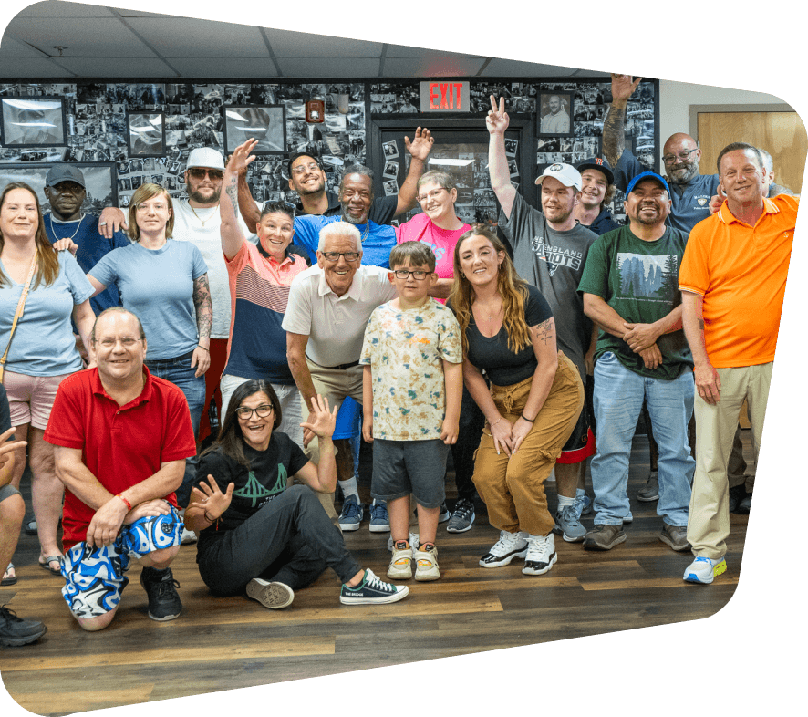 Group photo of people at Bridge Recovery Center 