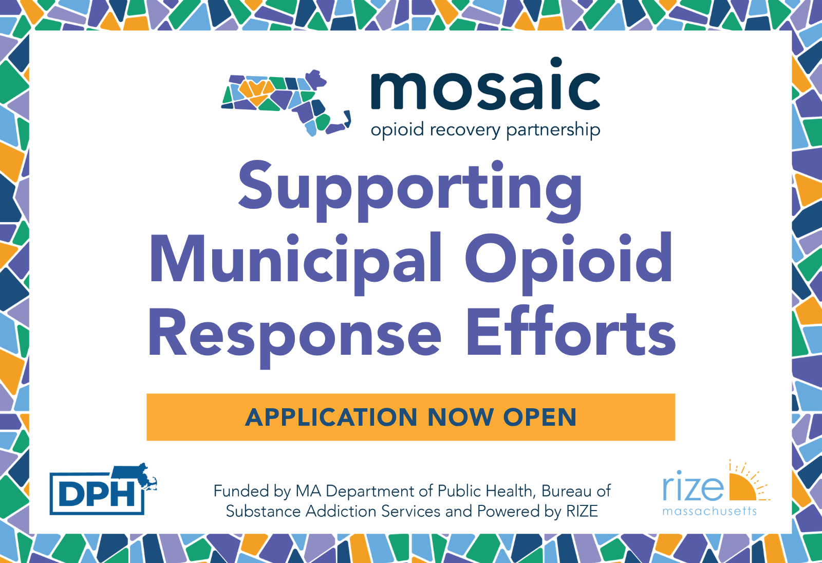 Mosaic Opioid Recovery Partnership — Supporting Municipal Opioid Response Efforts — Application Now Open
